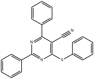 2,4-DIPHENYL-6-(PHENYLSULFANYL)-5-PYRIMIDINECARBONITRILE Struktur