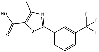 4-METHYL-2-[3-(TRIFLUOROMETHYL)PHENYL]-1,3-THIAZOLE-5-CARBOXYLIC ACID Struktur