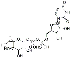 URIDINE DIPHOSPHATE GALACTOSE, [GALACTOSE-4,5-3H(N)]- Struktur