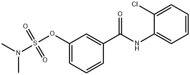 3-[(2-CHLOROANILINO)CARBONYL]PHENYL-N,N-DIMETHYLSULFAMATE Struktur