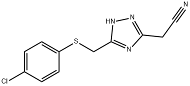 2-(3-([(4-CHLOROPHENYL)SULFANYL]METHYL)-1H-1,2,4-TRIAZOL-5-YL)ACETONITRILE Struktur