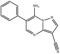 7-AMINO-6-PHENYLPYRAZOLO[1,5-A]PYRIMIDINE-3-CARBONITRILE Struktur