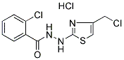 N'1-[4-(CHLOROMETHYL)-1,3-THIAZOL-2-YL]-2-CHLOROBENZENE-1-CARBOHYDRAZIDE HYDROCHLORIDE Struktur