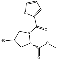 1-(FURAN-2-CARBONYL)-4-HYDROXY-PYRROLIDINE-2-CARBOXYLIC ACID METHYL ESTER Struktur