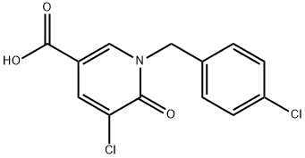 5-CHLORO-1-(4-CHLOROBENZYL)-6-OXO-1,6-DIHYDRO-3-PYRIDINECARBOXYLIC ACID Struktur