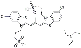 5-CHLORO-3-(3-SULFOPROPYL)-2-[3-(3-(5-CHLORO-3-(3-SULFOPROPYL))-2-BENZOTHIAZOLINYLIDENE]-2-METHYL-1-PROPENYL] BENZOTHIAZOLIUM HYDROXIDE, INNER SALT Struktur