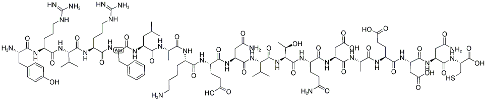 TYR-ARG-VAL-ARG-PHE-LEU-ALA-LYS-GLU-ASN-VAL-THR-GLN-ASP-ALA-GLU-ASP-ASN-CYS, , 結(jié)構(gòu)式