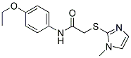 N-(4-ETHOXYPHENYL)-2-[(1-METHYL-1H-IMIDAZOL-2-YL)SULFANYL]ACETAMIDE Struktur