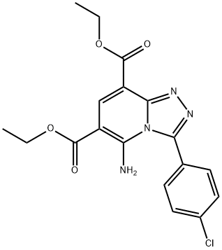 DIETHYL 5-AMINO-3-(4-CHLOROPHENYL)[1,2,4]TRIAZOLO[4,3-A]PYRIDINE-6,8-DICARBOXYLATE Struktur