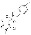 N4-(4-CHLOROBENZYL)-5-CHLORO-1,3-DIMETHYL-1H-PYRAZOLE-4-SULFONAMIDE Struktur