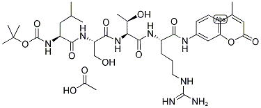 BOC-LEU-SER-THR-ARG-AMC ACOH Struktur