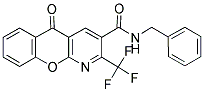 N-BENZYL-5-OXO-2-(TRIFLUOROMETHYL)-5H-CHROMENO[2,3-B]PYRIDINE-3-CARBOXAMIDE Struktur