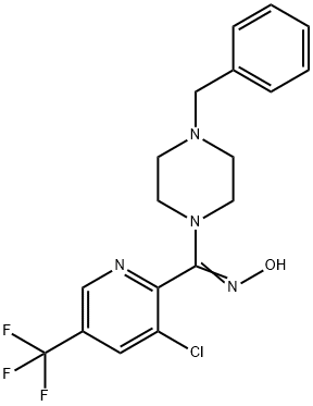 (4-BENZYLPIPERAZINO)[3-CHLORO-5-(TRIFLUOROMETHYL)-2-PYRIDINYL]METHANONE OXIME Struktur