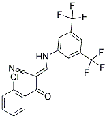 3-((3,5-BIS(TRIFLUOROMETHYL)PHENYL)AMINO)-2-((2-CHLOROPHENYL)CARBONYL)PROP-2-ENENITRILE Struktur