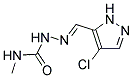 N1-METHYL-2-[(4-CHLORO-1H-PYRAZOL-5-YL)METHYLIDENE]HYDRAZINE-1-CARBOXAMIDE Struktur