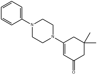 5,5-DIMETHYL-3-(4-PHENYLPIPERAZINYL)CYCLOHEX-2-EN-1-ONE Struktur