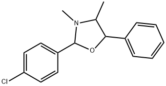 2-(4-CHLOROPHENYL)-3,4-DIMETHYL-5-PHENYL-1,3-OXAZOLIDINE Struktur