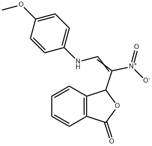 3-[2-(4-METHOXYANILINO)-1-NITROVINYL]-2-BENZOFURAN-1(3H)-ONE Struktur