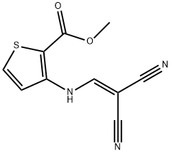 METHYL 3-((2,2-DICYANOVINYL)AMINO)THIOPHENE-2-CARBOXYLATE Struktur