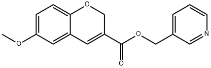 3-PYRIDINYLMETHYL 6-METHOXY-2H-CHROMENE-3-CARBOXYLATE Struktur