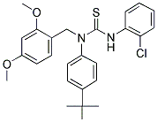 (((2,4-DIMETHOXYPHENYL)METHYL)(4-(TERT-BUTYL)PHENYL)AMINO)((2-CHLOROPHENYL)AMINO)METHANE-1-THIONE Struktur