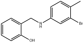 2-[(3-BROMO-4-METHYLANILINO)METHYL]BENZENOL Struktur