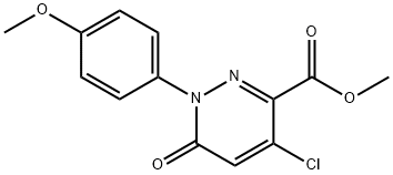 METHYL 4-CHLORO-1-(4-METHOXYPHENYL)-6-OXO-1,6-DIHYDRO-3-PYRIDAZINECARBOXYLATE Struktur