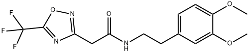 N-(2-(3,4-DIMETHOXYPHENYL)ETHYL)-2-(4-(TRIFLUOROMETHYL)(3,2,5-OXADIAZOLYL))ETHANAMIDE Struktur