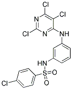 N1-(3-[(2,5,6-TRICHLOROPYRIMIDIN-4-YL)AMINO]PHENYL)-4-CHLOROBENZENE-1-SULFONAMIDE Struktur