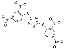 3,5-DI[(2,4-DINITROPHENYL)THIO]-1,2,4-THIADIAZOLE Struktur