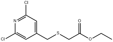 ETHYL 2-([(2,6-DICHLORO-4-PYRIDYL)METHYL]THIO)ACETATE Struktur