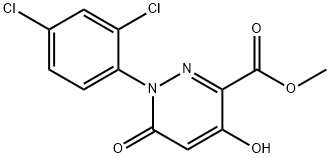 METHYL 1-(2,4-DICHLOROPHENYL)-4-HYDROXY-6-OXO-1,6-DIHYDRO-3-PYRIDAZINECARBOXYLATE Struktur