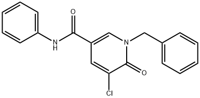 1-BENZYL-5-CHLORO-6-OXO-N-PHENYL-1,6-DIHYDRO-3-PYRIDINECARBOXAMIDE Struktur