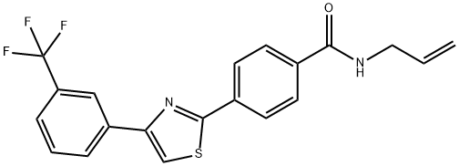 N-ALLYL-4-(4-[3-(TRIFLUOROMETHYL)PHENYL]-1,3-THIAZOL-2-YL)BENZENECARBOXAMIDE Struktur