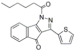 1-HEXANOYL-3-(2-THIENYL)INDENO[2,3-D]PYRAZOL-4-ONE Struktur