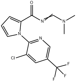 1-[3-CHLORO-5-(TRIFLUOROMETHYL)-2-PYRIDINYL]-N-[(DIMETHYLAMINO)METHYLENE]-1H-PYRROLE-2-CARBOXAMIDE Struktur