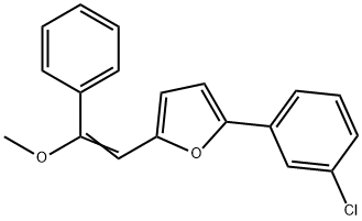 2-(3-CHLOROPHENYL)-5-(2-METHOXY-2-PHENYLVINYL)FURAN Struktur