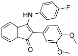 2-(3,4-DIMETHOXYPHENYL)-3-((4-FLUOROPHENYL)AMINO)INDEN-1-ONE Struktur