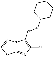 N-[(6-CHLOROIMIDAZO[2,1-B][1,3]THIAZOL-5-YL)METHYLENE]-N-CYCLOHEXYLAMINE Struktur