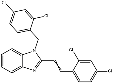 1-(2,4-DICHLOROBENZYL)-2-(2,4-DICHLOROSTYRYL)-1H-1,3-BENZIMIDAZOLE Struktur