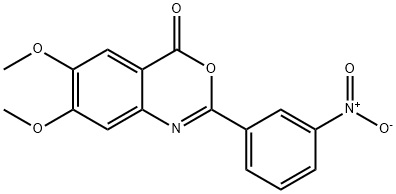 6,7-DIMETHOXY-2-(3-NITROPHENYL)-4H-3,1-BENZOXAZIN-4-ONE Struktur