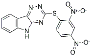 2,4-DINITRO-1-(2,3,6-TRIAZINO[5,4-B]INDOL-3-YLTHIO)BENZENE Struktur