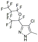 4-CHLORO-5-METHYL-3-[1-(HEPTAFLUOROPROPOXY)TETRAFLUOROETHYL]PYRAZOLE Struktur