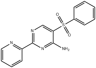 5-(PHENYLSULFONYL)-2-(2-PYRIDINYL)-4-PYRIMIDINAMINE Struktur