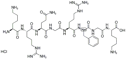 H-LYS-ARG-GLN-GLY-ARG-PHE-GLY-LYS-OH HCL Struktur