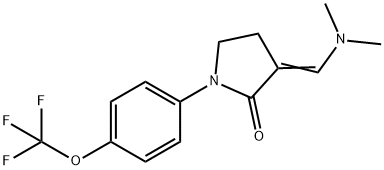 3-[(DIMETHYLAMINO)METHYLENE]-1-[4-(TRIFLUOROMETHOXY)PHENYL]-2-PYRROLIDINONE Struktur