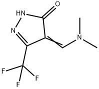 4-[(DIMETHYLAMINO)METHYLENE]-5-(TRIFLUOROMETHYL)-2,4-DIHYDRO-3H-PYRAZOL-3-ONE Struktur