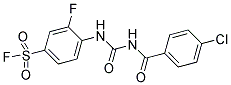 4-(([(4-CHLOROBENZOYL)AMINO]CARBONYL)AMINO)-3-FLUOROBENZENE-1-SULFONYL FLUORIDE Struktur