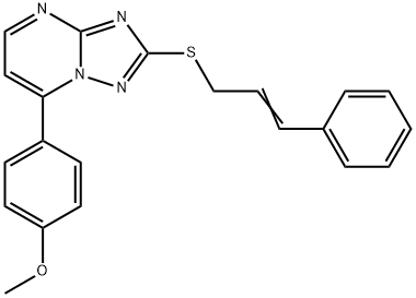 7-(4-METHOXYPHENYL)-2-[(3-PHENYL-2-PROPENYL)SULFANYL][1,2,4]TRIAZOLO[1,5-A]PYRIMIDINE Struktur