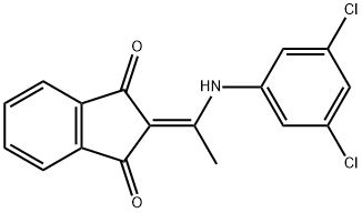 2-(((3,5-DICHLOROPHENYL)AMINO)ETHYLIDENE)INDANE-1,3-DIONE Struktur